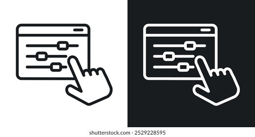 Control panel icon in Thin line black color. flat simple vector symbols illustration.