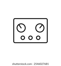 Control panel icon Thin line art isolated