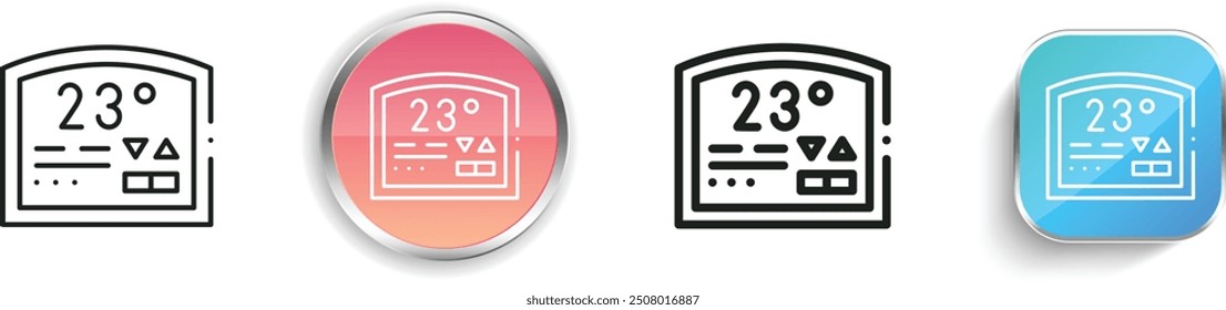 control panel icon. Thin Linear, Regular and Button Style Design Isolated On White Background