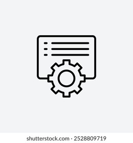 Control panel icon in tree different line stroke sizes.