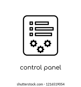 Control panel icon. Trendy modern flat linear vector Control panel icon on white background from thin line smart home collection, editable outline stroke vector illustration