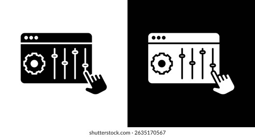 Control panel icon Vector in flat style. Collection silhouettes