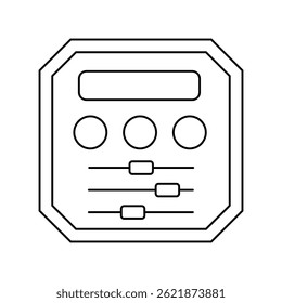 ícone do painel de controle com ilustração de stock de vetor de fundo branco