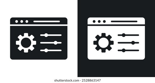 Control panel icons. solid style vector