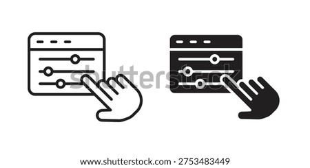 Control panel icons for website design and development, app development. EPS10