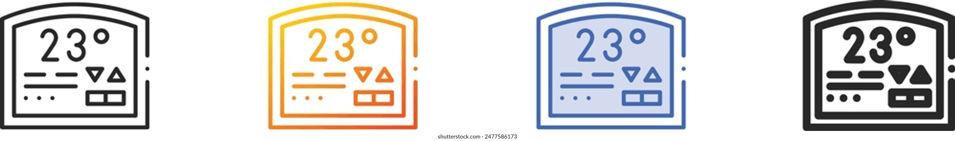 control panel icon.Thin Linear, Gradient, Blue Stroke and bold Style Design Isolated On White Background