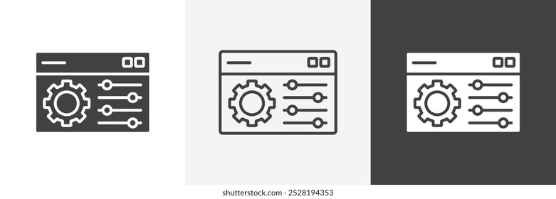 Control panel icon.Trendy modern flat linear vector illustration on white background.