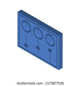 Control panel isometric left top view 3D icon