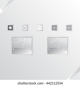 Control panel Control panel in laboratory, Vector illustration.