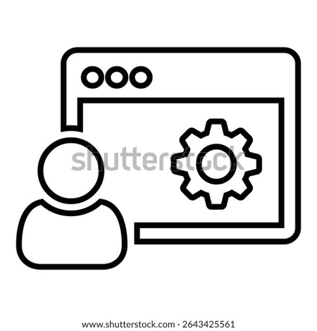 control panel line icon design. control panel thin black outline symbol vector illustration. editable stroke icon on transparent background.