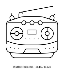 control panel line icon vector. control panel sign. isolated contour symbol black illustration
