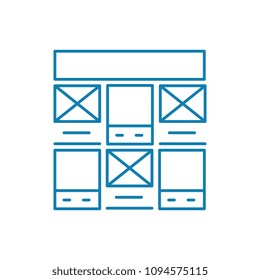 Control panel linear icon concept. Control panel line vector sign, symbol, illustration.