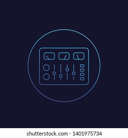control panel, linear icon vector