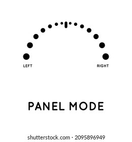 Control panel mode icon. Pointer left, right. Music balance, headphones, mixing console. It is made in simple style, isolated on white background. Original size is 64x64 pixels.