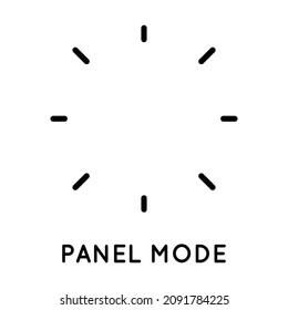 Control panel mode icon. Power indicator, program selection, mode value change. Vector sign in simple style, isolated on white background. Original size is 64x64 pixels.