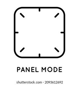Control panel mode icon. Power indicator, program selection, mode value change. Vector sign in simple style, isolated on white background. Original size is 64x64 pixels.