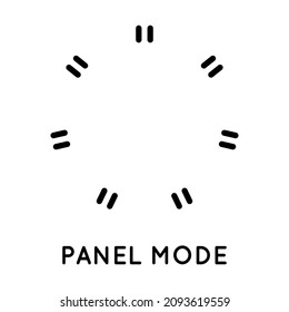 Control panel mode icon. Power indicator, program selection, mode value change. Vector sign in simple style, isolated on white background. Original size is 64x64 pixels.