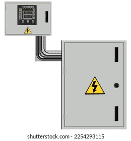 Control Panel. Production control panel and control of computer devices. Touchpad. Vector graphics	