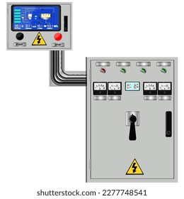 Control Panel. Production control panel and control of computer devices. Touchpad. Vector graphics	