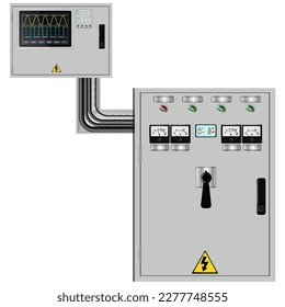 Control Panel. Production control panel and control of computer devices. Touchpad. Vector graphics	