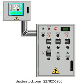 Control Panel. Production control panel and control of computer devices. Touchpad. Vector graphics	
