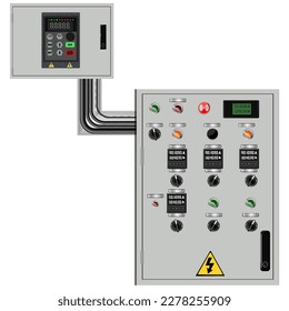 Control Panel. Production control panel and control of computer devices. Touchpad. Vector graphics	
