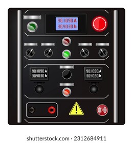 Control Panel. Production control panel and control of computer devices. Vector graphics 