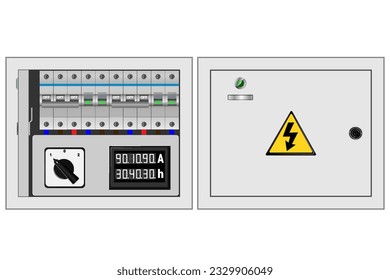 Control Panel. Production control panel and control of computer devices. Vector graphics	