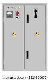 Control Panel. Production control panel and control of computer devices. Vector graphics	