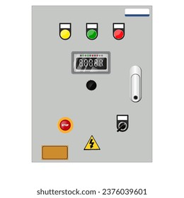 Systemsteuerung. Produktionssteuerung und Steuerung von Computergeräten. Touchpad. Vektorgrafik