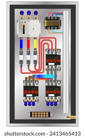 Systemsteuerung. Produktionssteuerung und Steuerung von Computergeräten.  Vektorgrafik