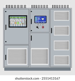 Control Panel. Production control panel and control of computer devices. Touchpad. Vector graphics	