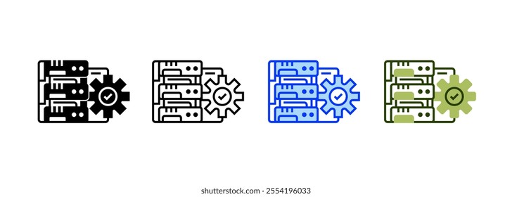 Control Panel Server Solid Icon. linear style sign for mobile concept and web design. Outline vector icon. Symbol, logo illustration. Vector