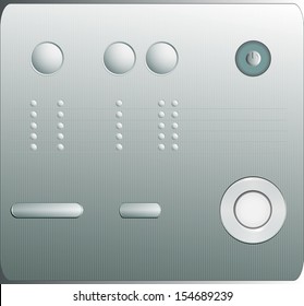 control panel or set of different buttons
