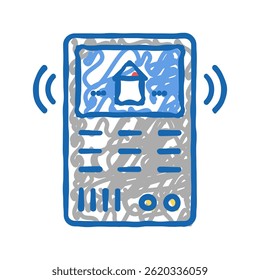 control panel smart home doodle icon sketch vector. control panel smart home sign. isolated symbol illustration