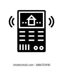 control panel smart home glyph icon vector. control panel smart home sign. isolated contour symbol black illustration