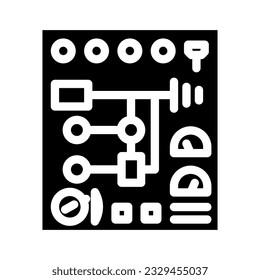 control panel tool work glyph icon vector. control panel tool work sign. isolated symbol illustration
