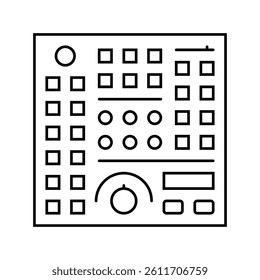 control panel tool work line icon vector. control panel tool work sign. isolated contour symbol black illustration