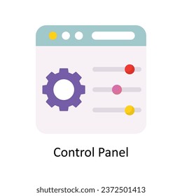 Control Panel vector Flat Icon Design illustration. Symbol on White background EPS 10 File 