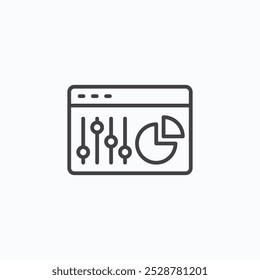 Control panel vector flat icon set.eps