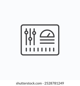 Control panel vector flat icon set.eps
