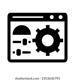 Control Panel Vector Glyph Icon For Personal And Commercial Use.
