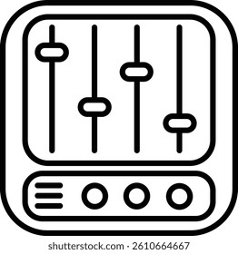 Control Panel Vector Line Icon Design