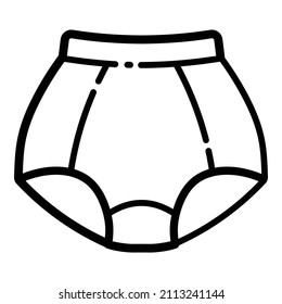 Control Panties Flat Icon Isolated On White Background