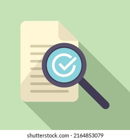 Control papers icon flat vector. Work trust. Complete expert