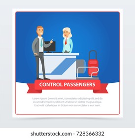 Control passengers at the airport