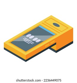 Control payment icon isometric vector. Cash screen. Display retail