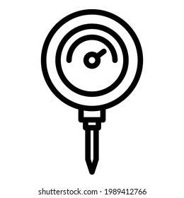 Steuerungs-Messgerät-Symbol. Outline-Kontrollph-Meter-Vektorsymbol für Webdesign einzeln auf weißem Hintergrund
