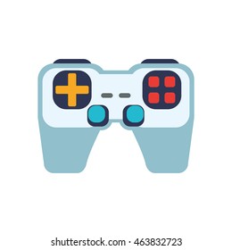 control pixel video game play icon. Isolated and flat illustration. Vector graphic