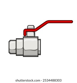 control plumbing valve cartoon. shutoff fixture, seal gasket, fitting maintenance control plumbing valve sign. isolated symbol vector illustration